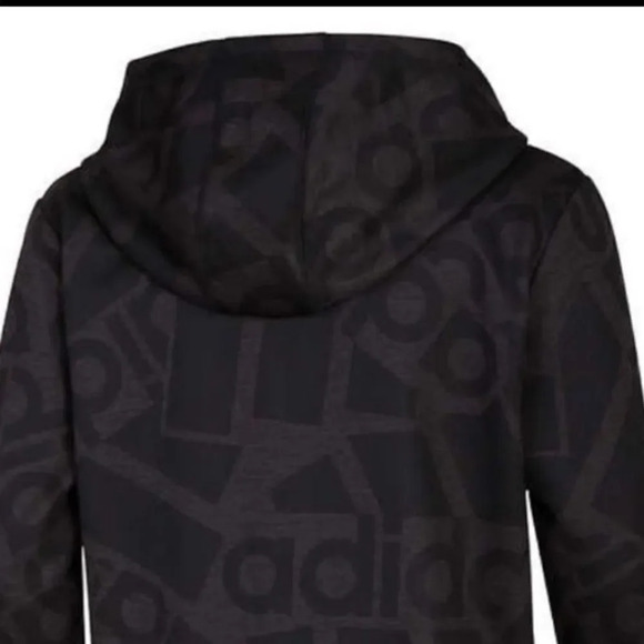 #9 Adidas Youth Tech Fleece Hoodie, Adidas Logo  in Black & Grey XL 18/20 - Picture 6 of 7